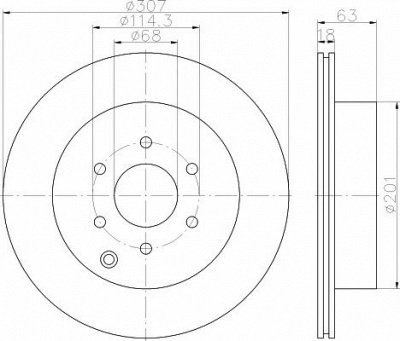 HELLA PAGID 8dd355115851 -  Тормозной диск